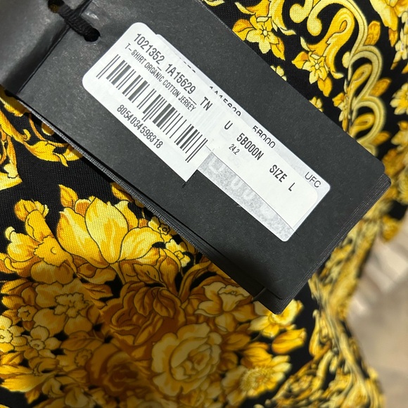 Men's Versace BAROCCO signature print shirt size large made in Italy - Picture 5 of 7